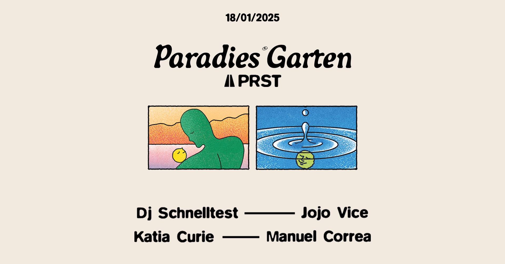 Paradies Garten x PRST am 18. January 2025 @ Praterstrasse / PRST. Paradies Garten x PRST am 18. January 2025 @ Praterstrasse / PRST.