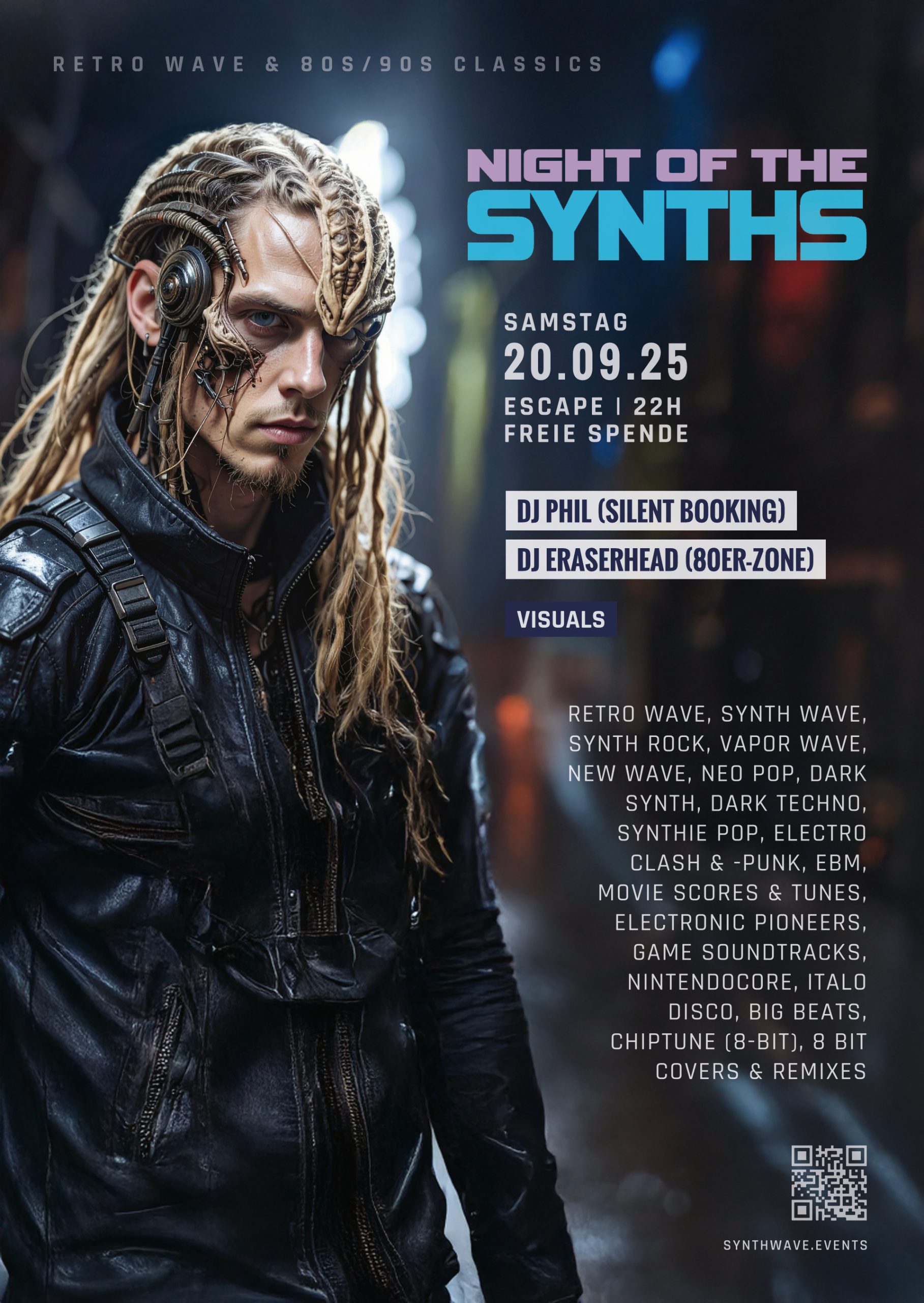 NIGHT OF THE SYNTHS am 20. September 2025 @ Escape Metalcorner. NIGHT OF THE SYNTHS am 20. September 2025 @ Escape Metalcorner.