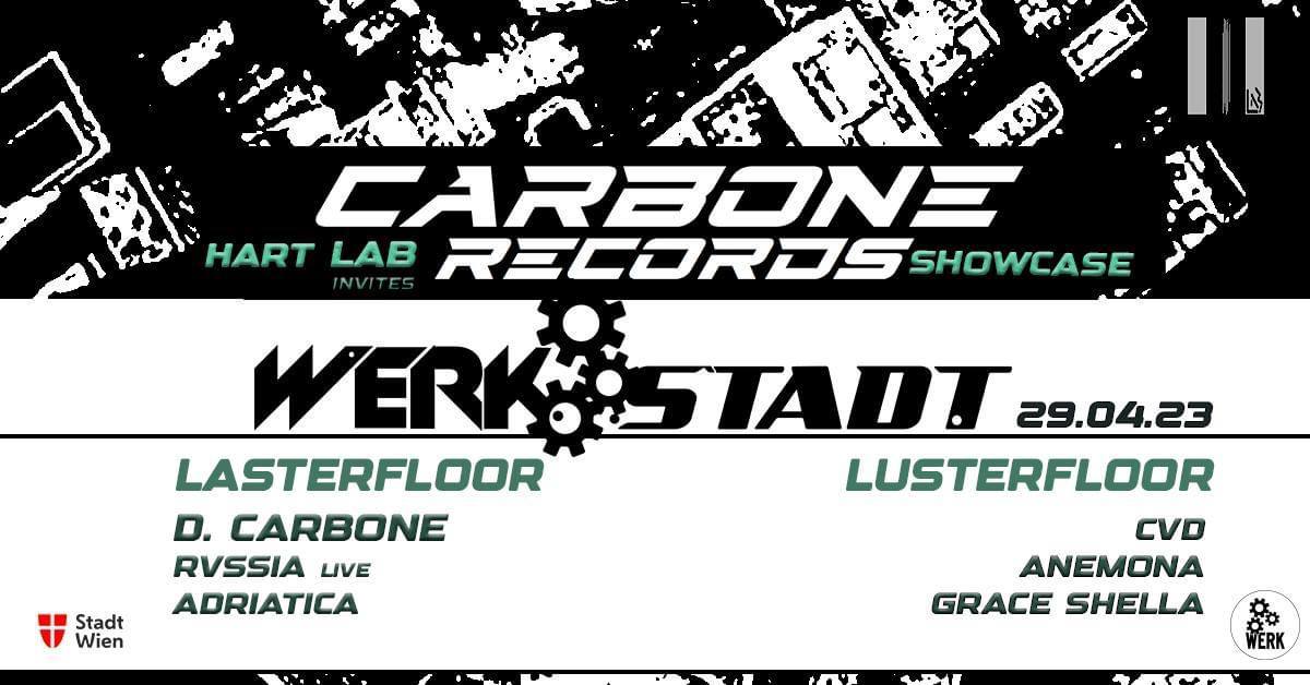 WERKSTADT W/ HART LAB × CARBONE RECORDS am 29. April 2023 @ Das Werk. WERKSTADT W/ HART LAB × CARBONE RECORDS am 29. April 2023 @ Das Werk.