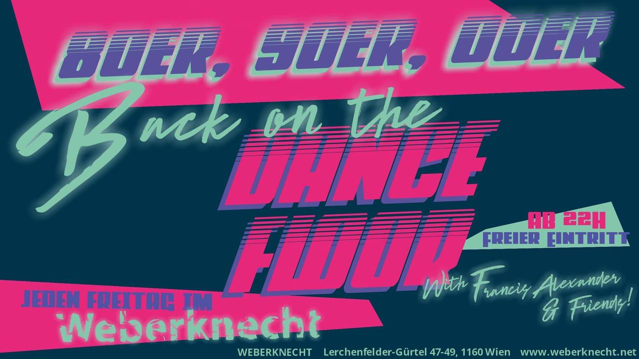 Back on the Dancef80er, 90er, 00er mit Back on the Dancef80er, 90er, 00er mit