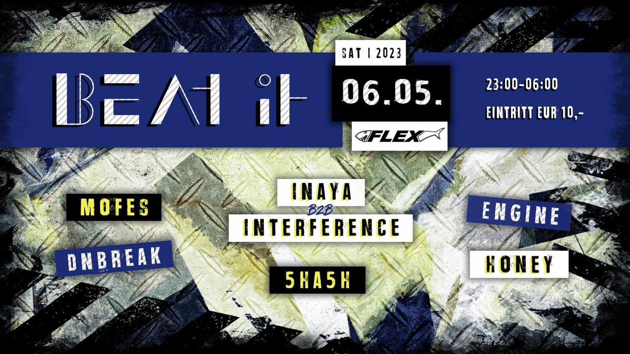 BEAT IT am 6. May 2023 @ Flex. BEAT IT am 6. May 2023 @ Flex.