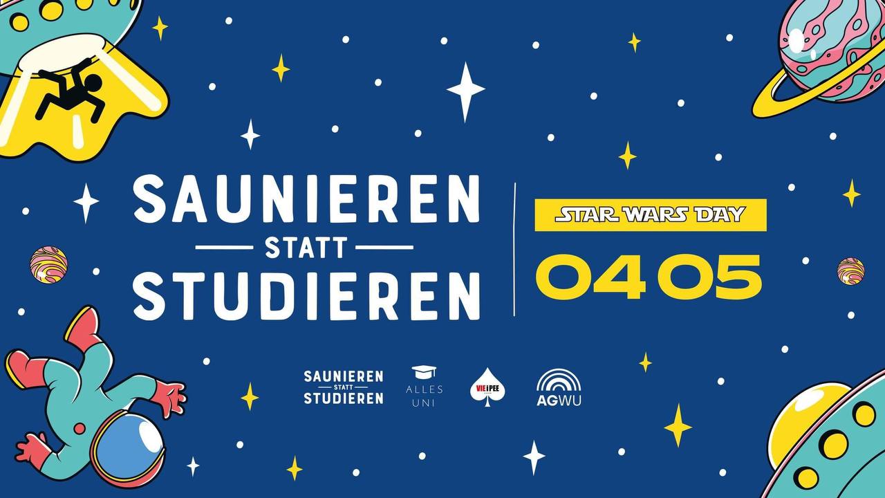 Saunieren statt Studieren im Mai am 4. May 2023 @ VIE i PEE. Saunieren statt Studieren im Mai am 4. May 2023 @ VIE i PEE.