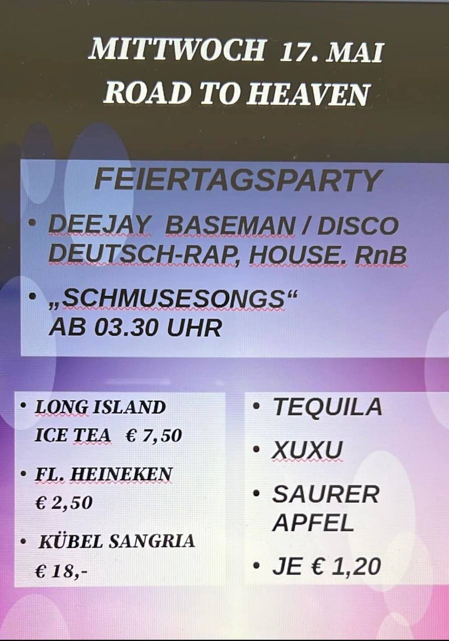 FEIERTAGSPARTY am 17. May 2023 @ Bricks.