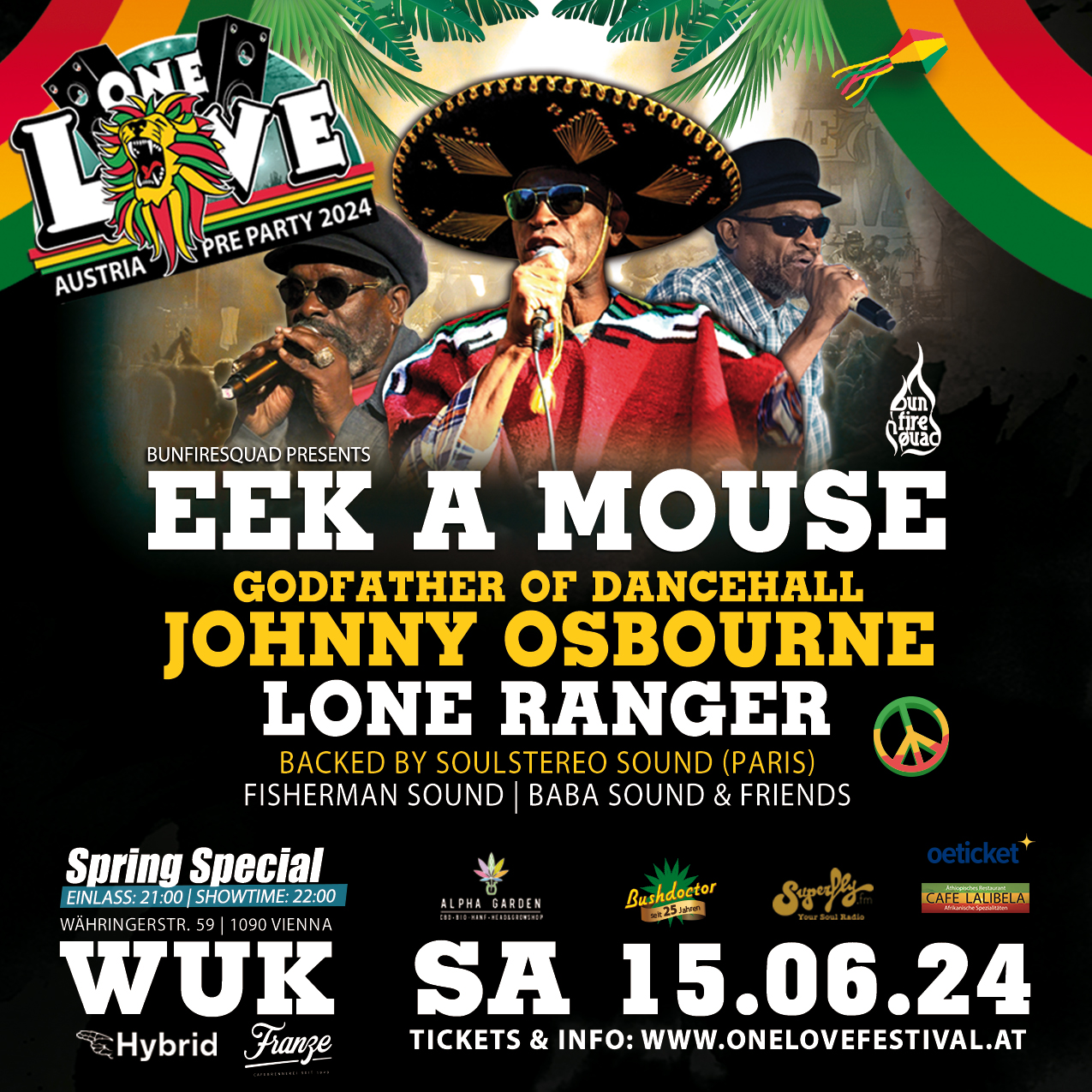 One Love Pre Party am 15. June 2024 @ WUK. One Love Pre Party am 15. June 2024 @ WUK.