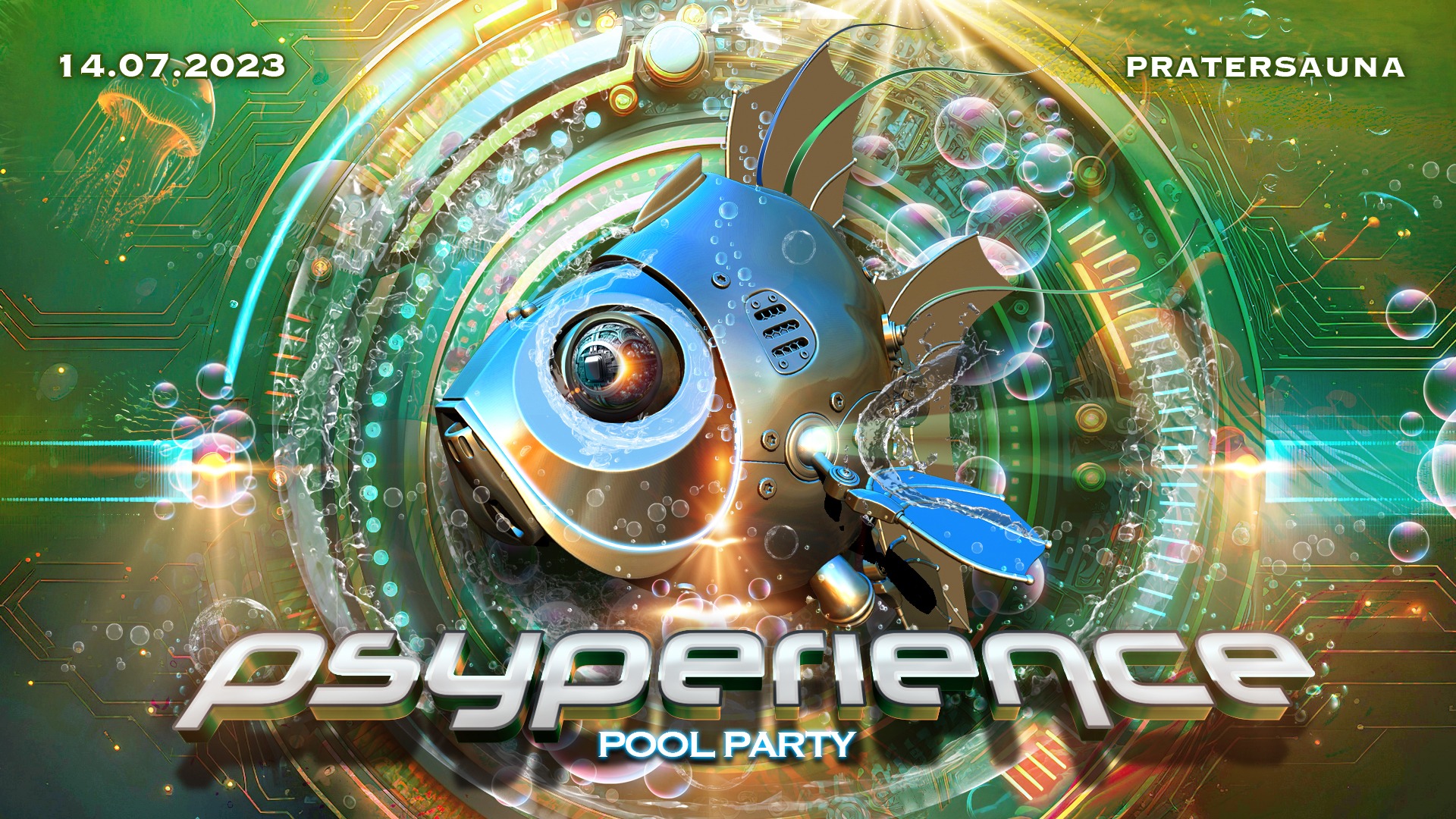 Psyperience w/ Technical Hitch am 14. July 2023 @ Pratersauna. Psyperience w/ Technical Hitch am 14. July 2023 @ Pratersauna.