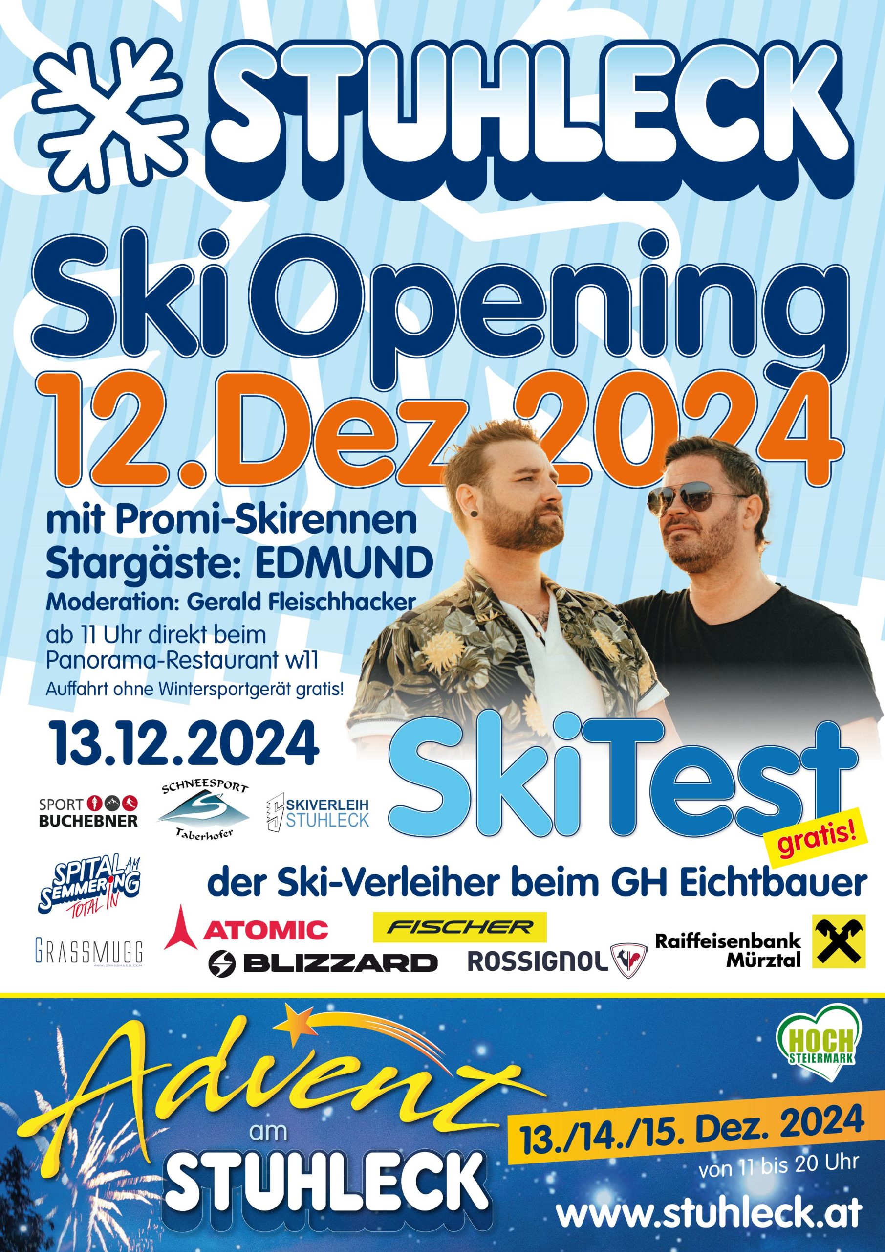 Stuhleck SkiOpening am 12. December 2024 @ Bergbahnen Stuhleck. Stuhleck SkiOpening am 12. December 2024 @ Bergbahnen Stuhleck.