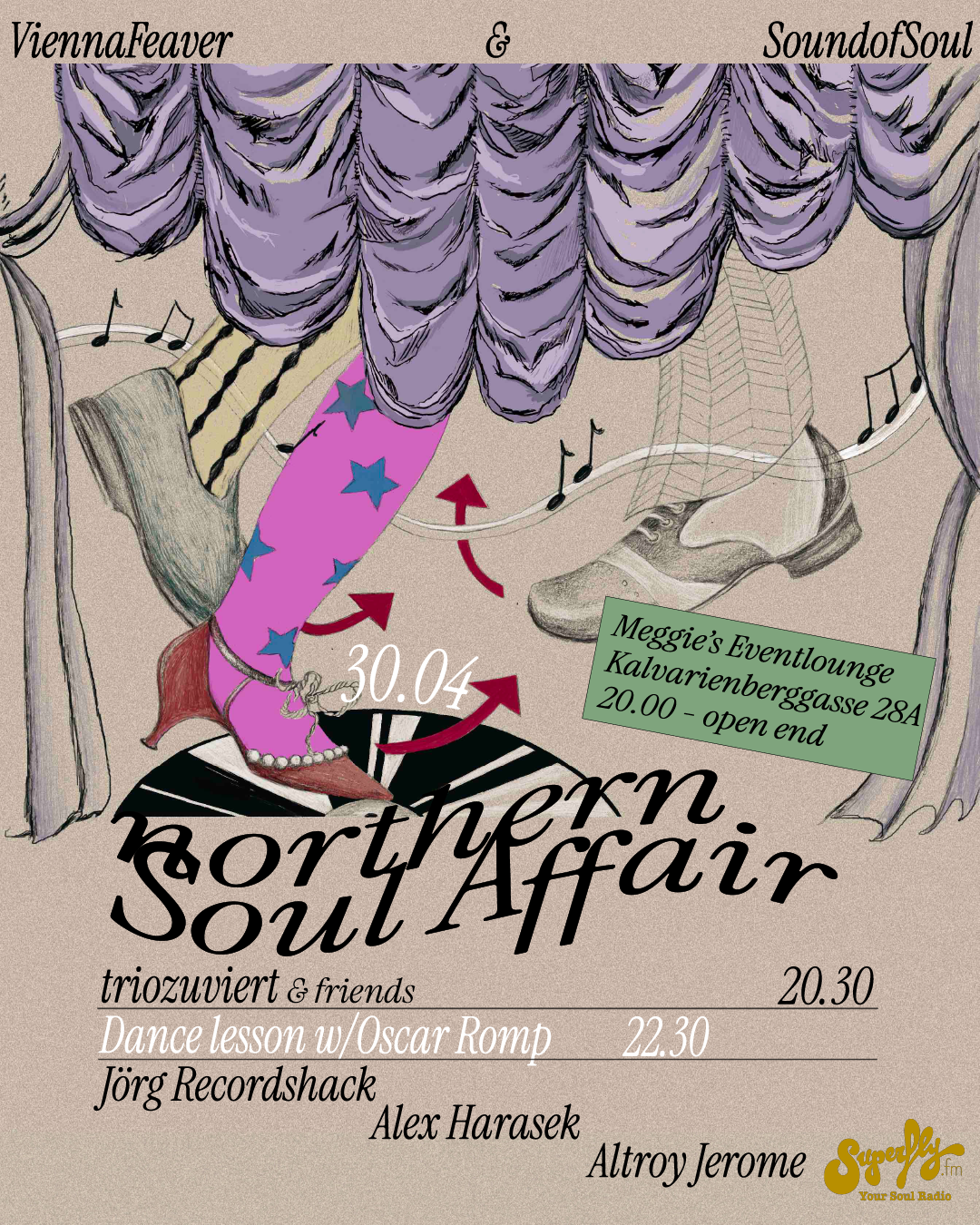 Northern Soul Affair am 30. April 2026 @ Meggie's Eventlocation.