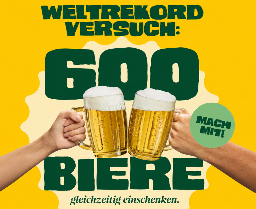 Weltrekordversuch zum internationalen Tag des Bieres