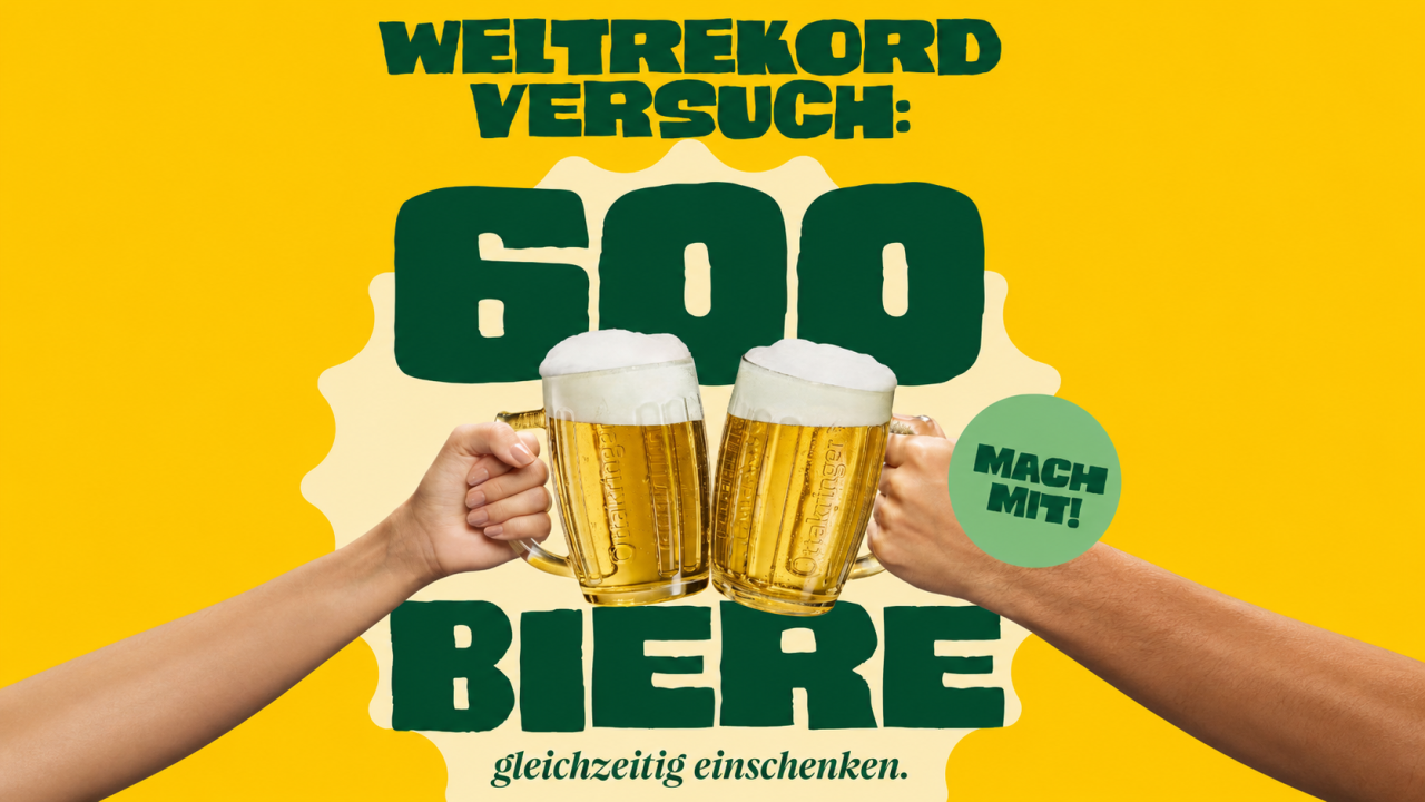 Weltrekordversuch zum internationalen Tag des Bieres am 1. August 2026 @ Ottakringer Brauerei.