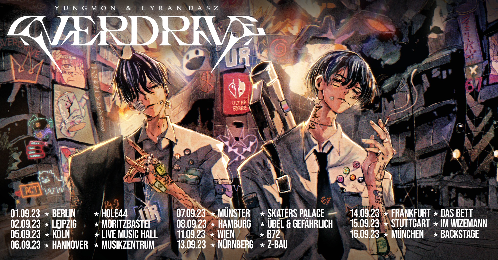 Yungmon & Lyran Dasz am 11. September 2023 @ B72. Yungmon & Lyran Dasz am 11. September 2023 @ B72.