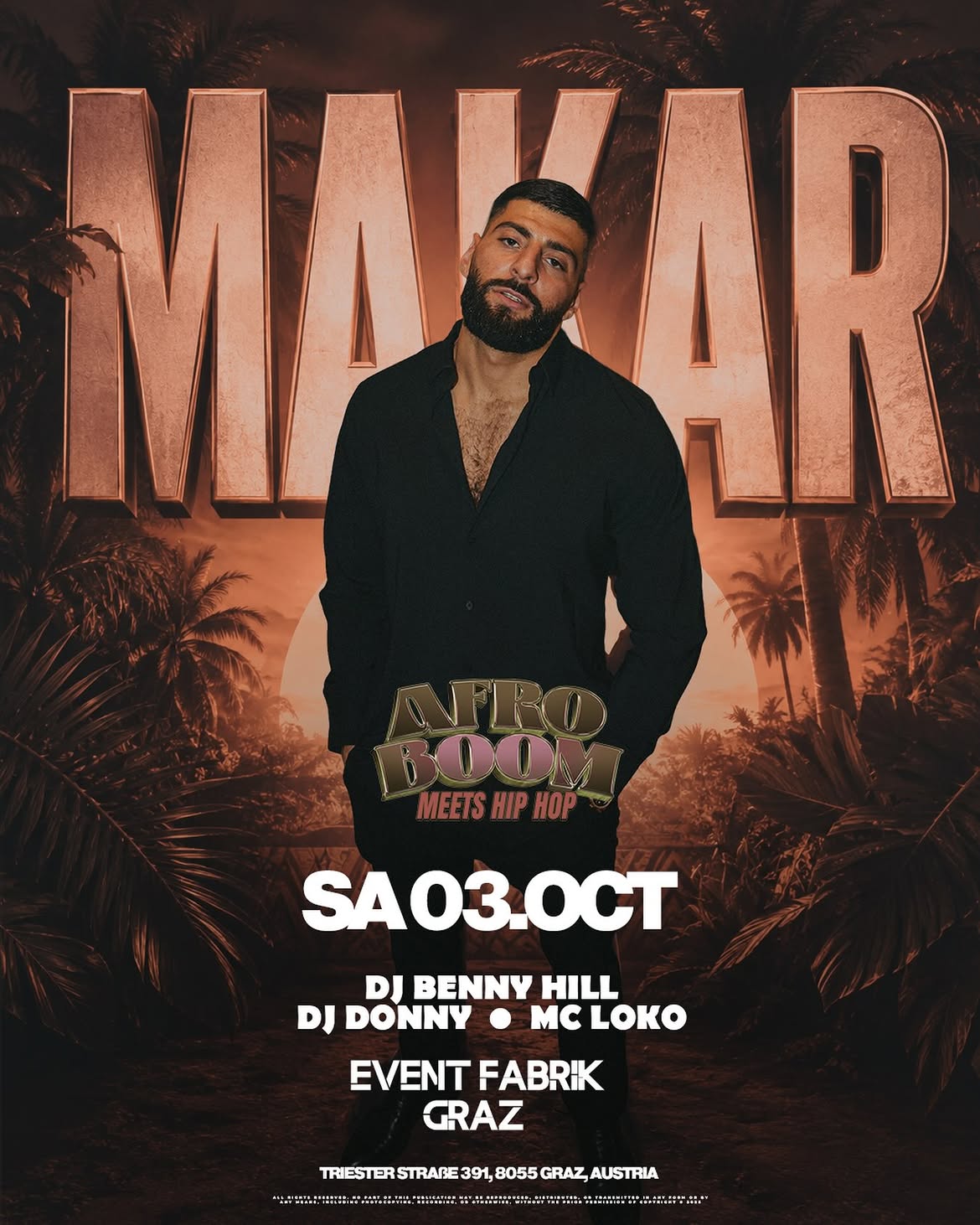 MAKAR am 3. October 2026 @ Event Fabrik Graz.