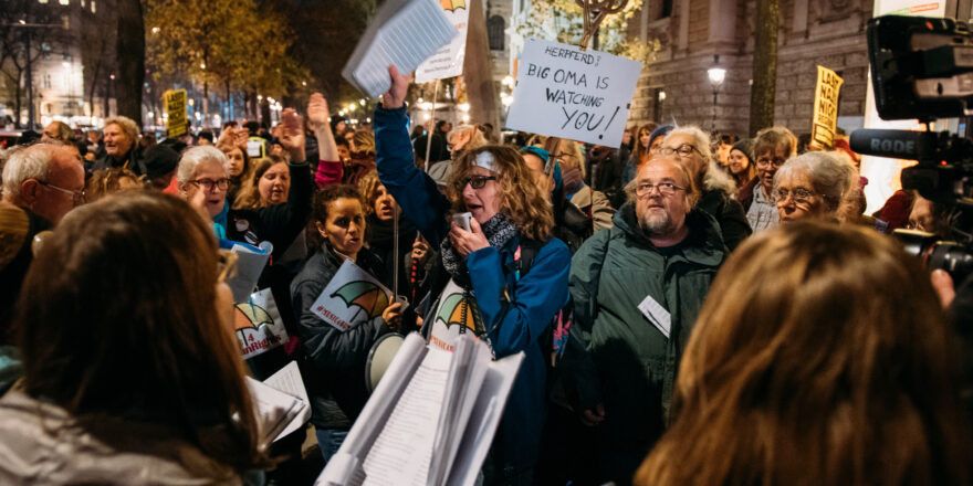 Demo gegen Kickl @ Schottentor Wien