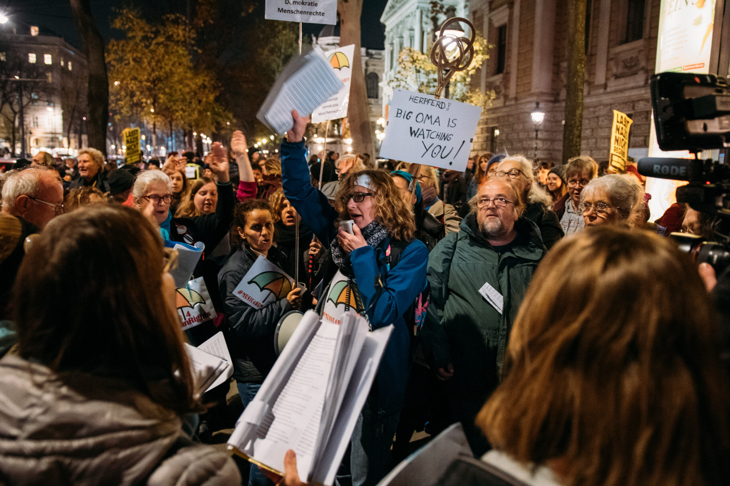 Demo gegen Kickl @ Schottentor Wien