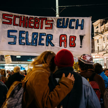 Demo gegen Kickl @ Schottentor Wien