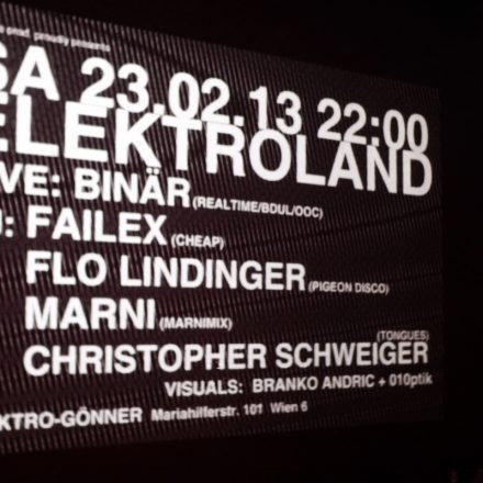 Elektroland - Live: Binär @ Elektro Gönner