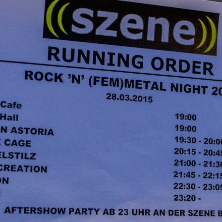 Rock'n'(Fem)Metal Night 2015 @ Szene