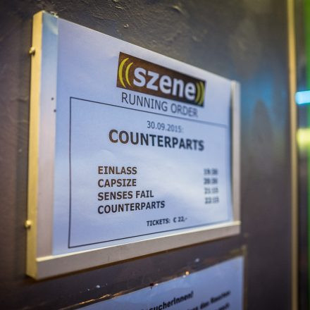 Counterparts, Senses Fail & Capsize @ Szene Wien