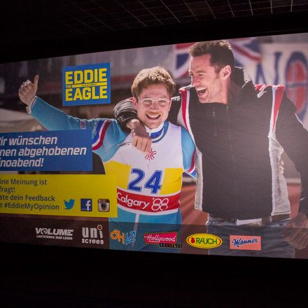 VOLUME Filmpremiere: Eddie The Eagle @ Hollywood Megaplex Gasometer