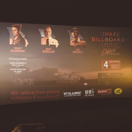 Volume Filmpremiere: Three Billboards Outside Ebbing, Missouri @ UCI Millennium City Wien