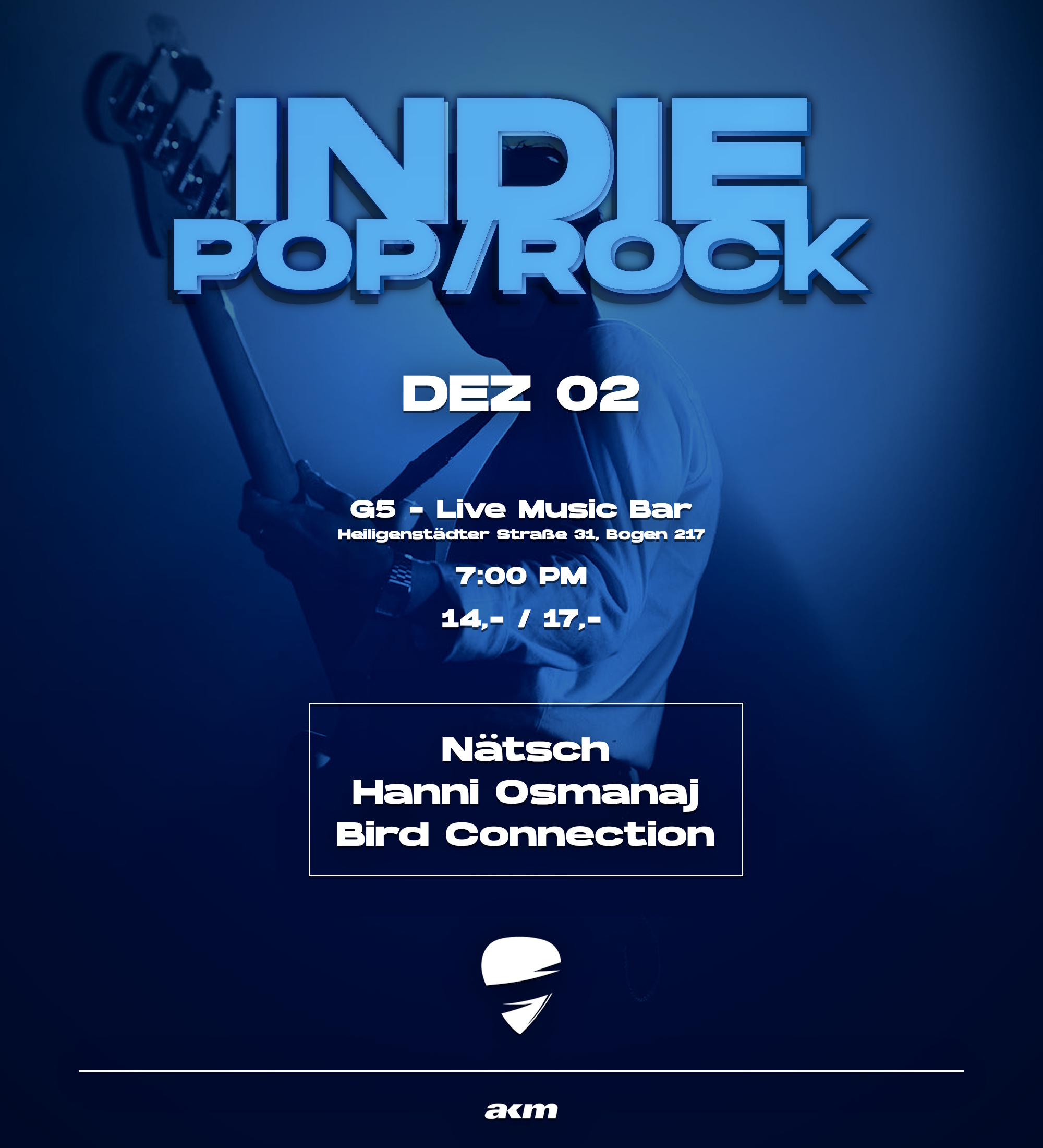 Indie Night am 2. December 2026 @ G5 Live-Music-Bar.