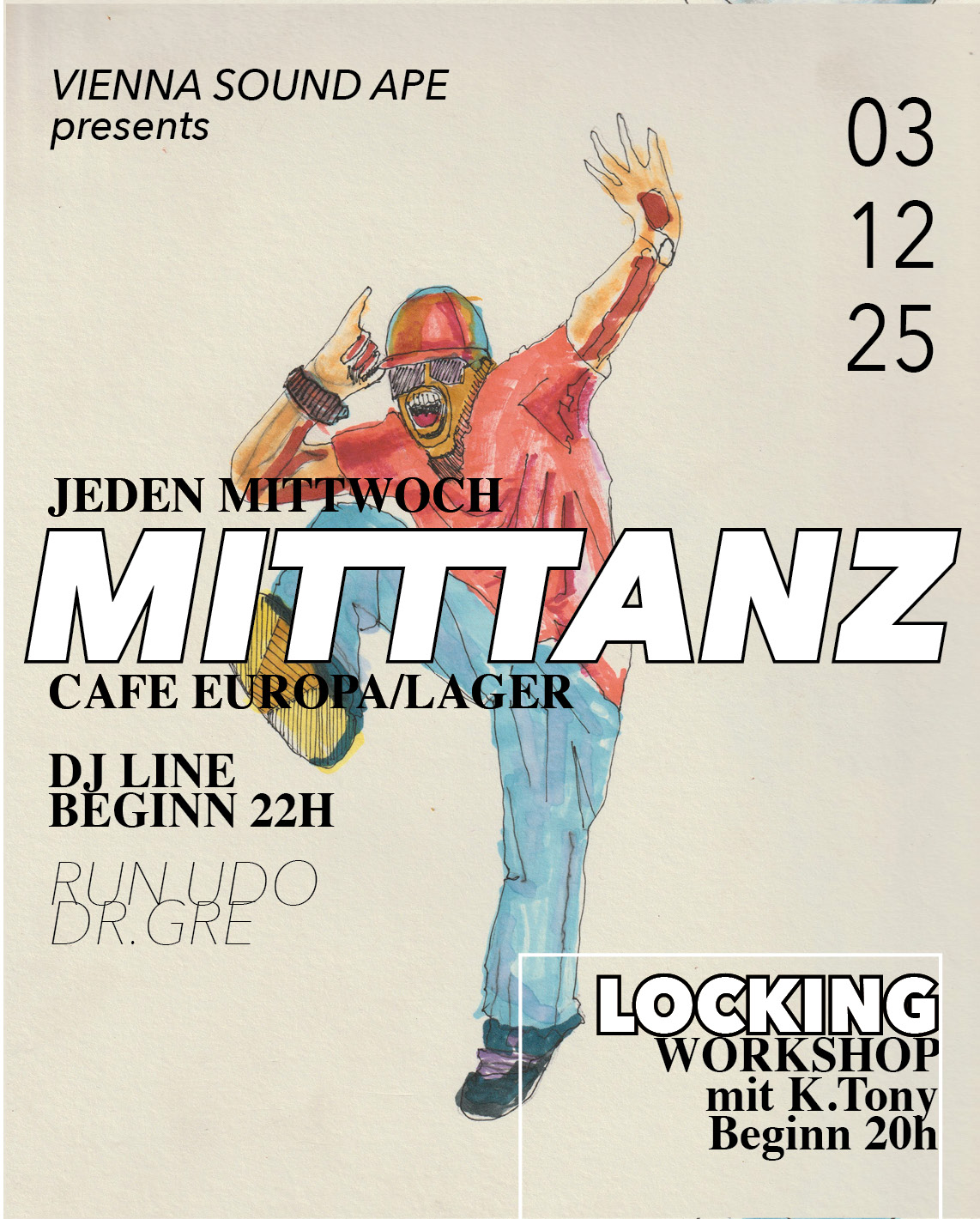 MITTTANZ am 3. December 2025 @ Cafe Europa.
