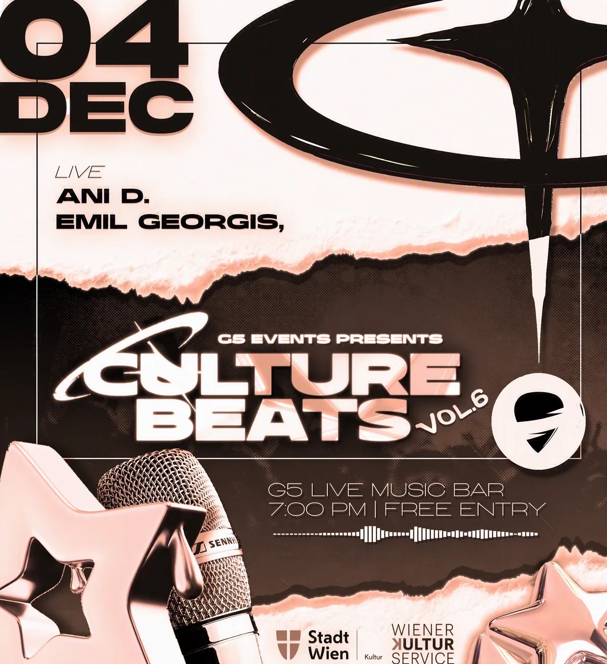 Culture Beats Nr.6 am 4. December 2026 @ G5 Live-Music-Bar.