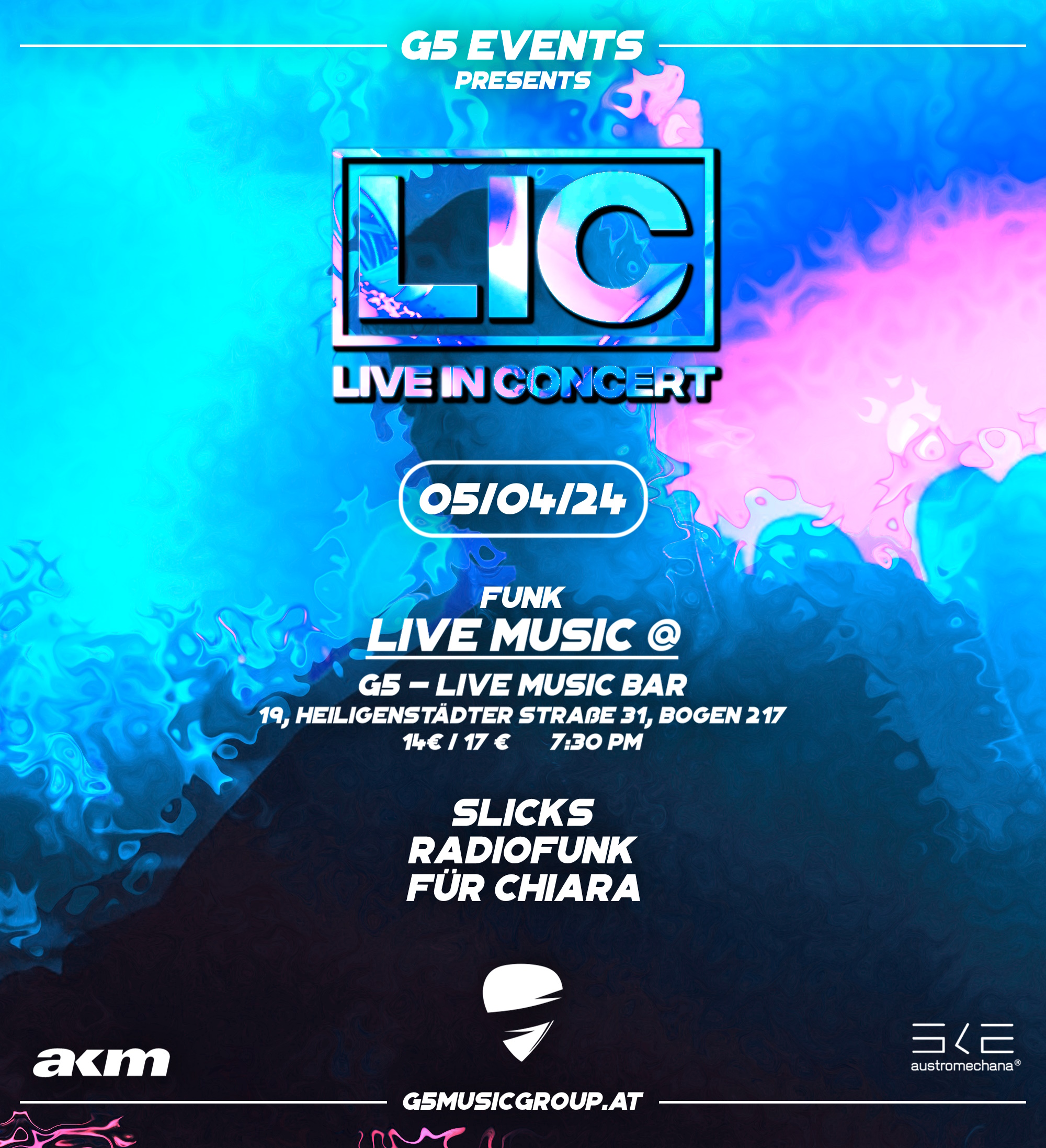 LIC - Live in Concert am 5. April 2024 @ G5 Live-Music-Bar. LIC - Live in Concert am 5. April 2024 @ G5 Live-Music-Bar.
