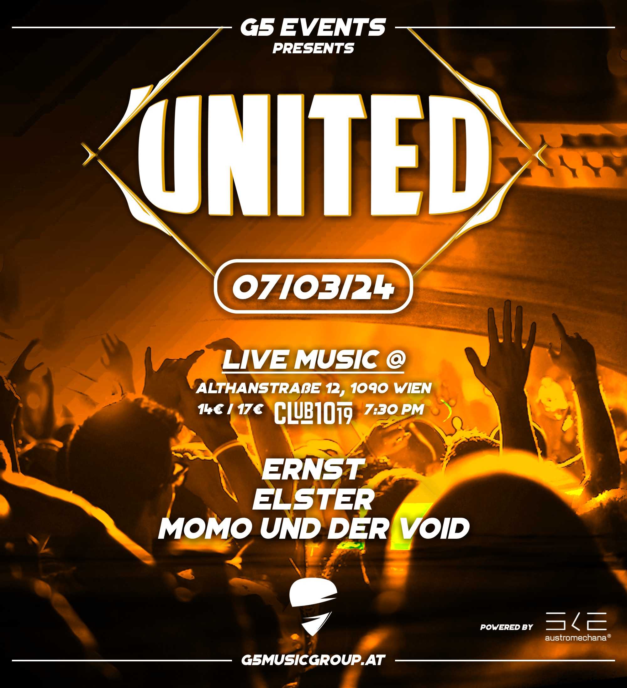 UNITED Live @ Club 1019 am 7. March 2024 @ Club 1019. UNITED Live @ Club 1019 am 7. March 2024 @ Club 1019.