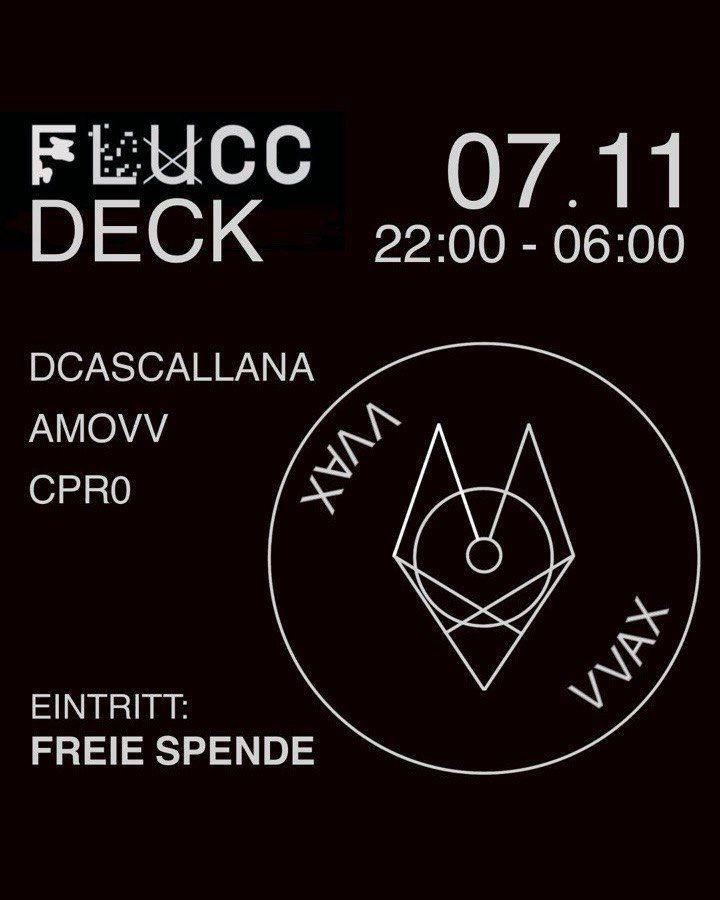 VVAX - Vinyl Only Techno Night 01 am 7. November 2025 @ Flucc. VVAX - Vinyl Only Techno Night 01 am 7. November 2025 @ Flucc.