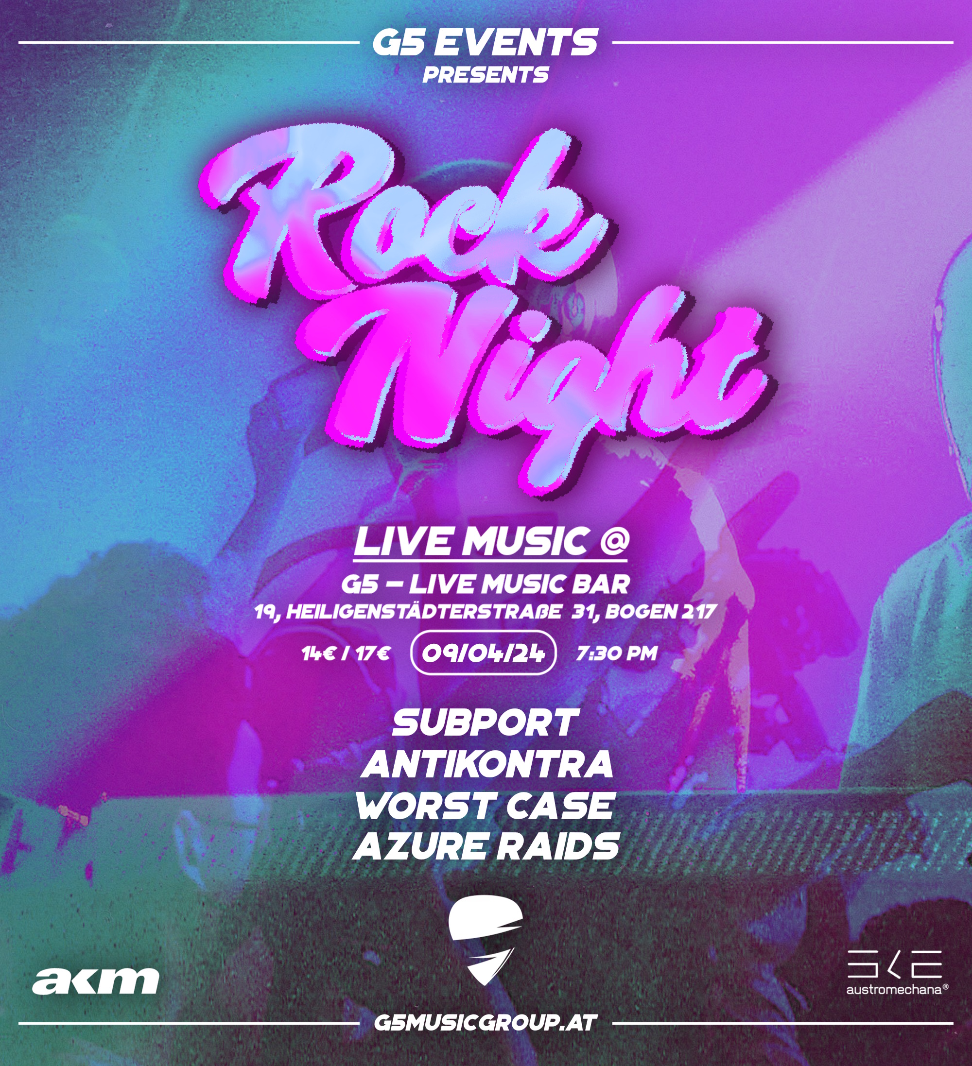 Rock Night am 9. April 2024 @ G5 Live-Music-Bar.