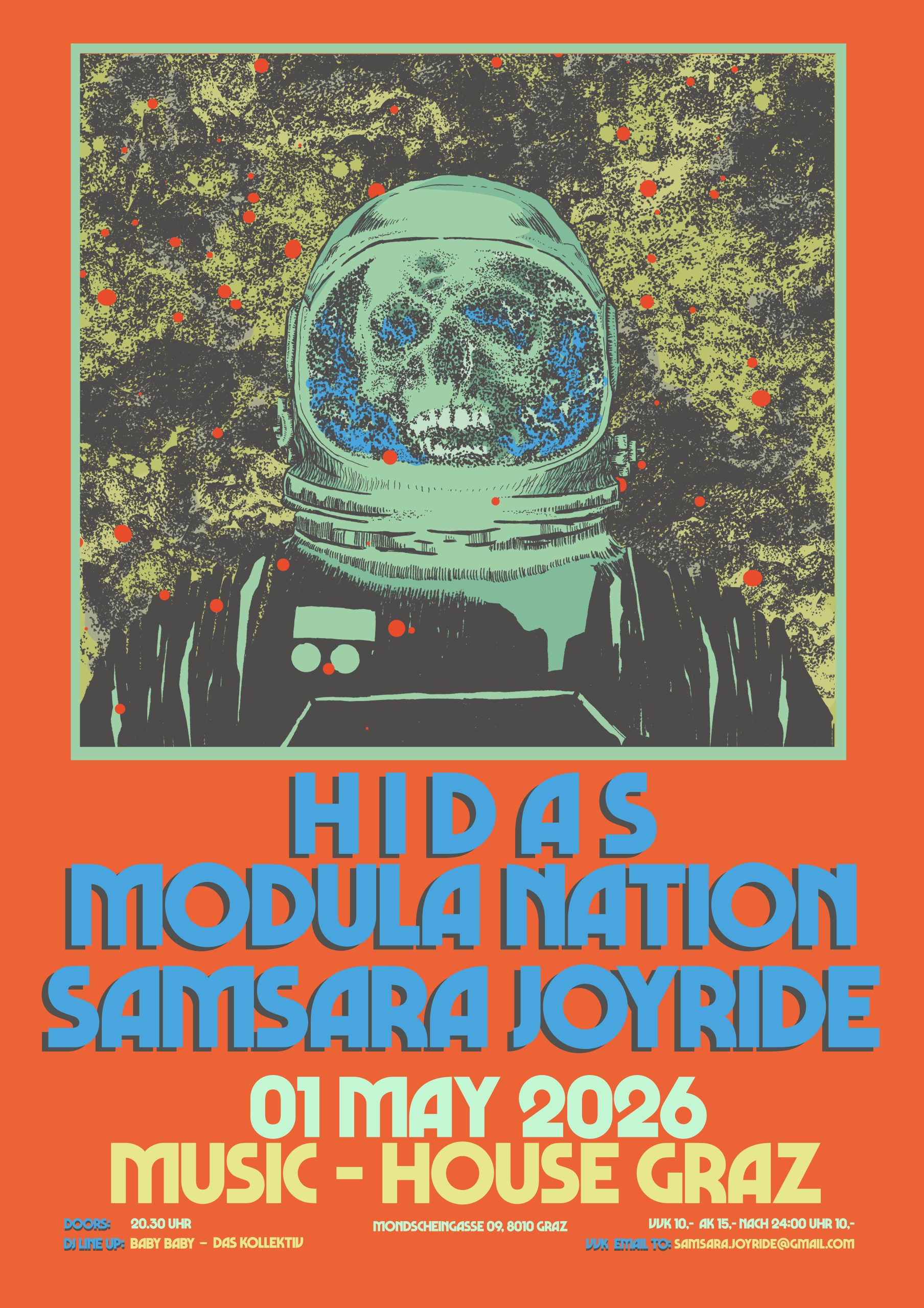 HIDAS // MODULA NATION // SAMSARA JOYRIDE // BABY BABY am 1. May 2026 @ Music-House.