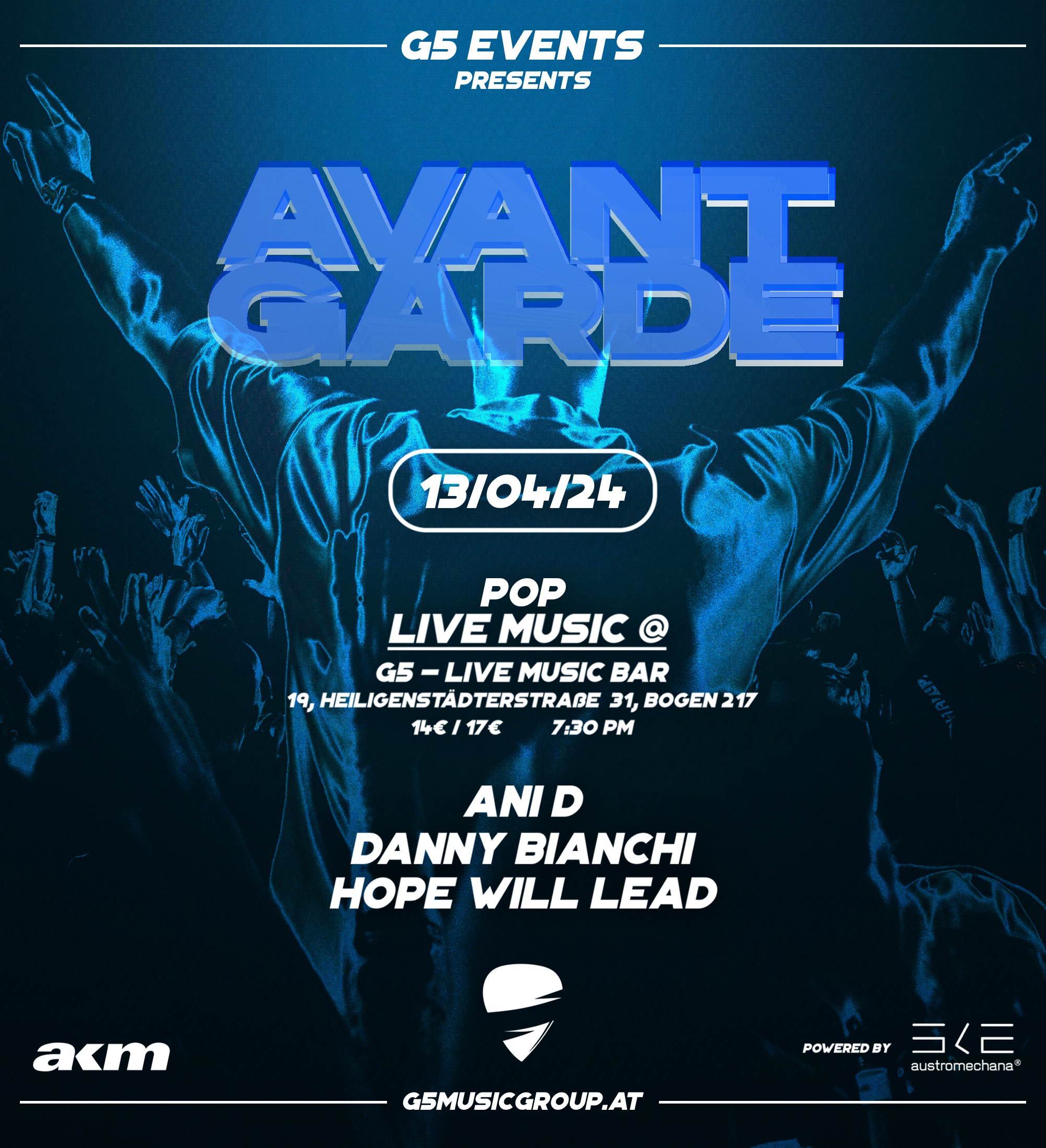 Avant Garde am 13. April 2024 @ G5 Live-Music-Bar. Avant Garde am 13. April 2024 @ G5 Live-Music-Bar.