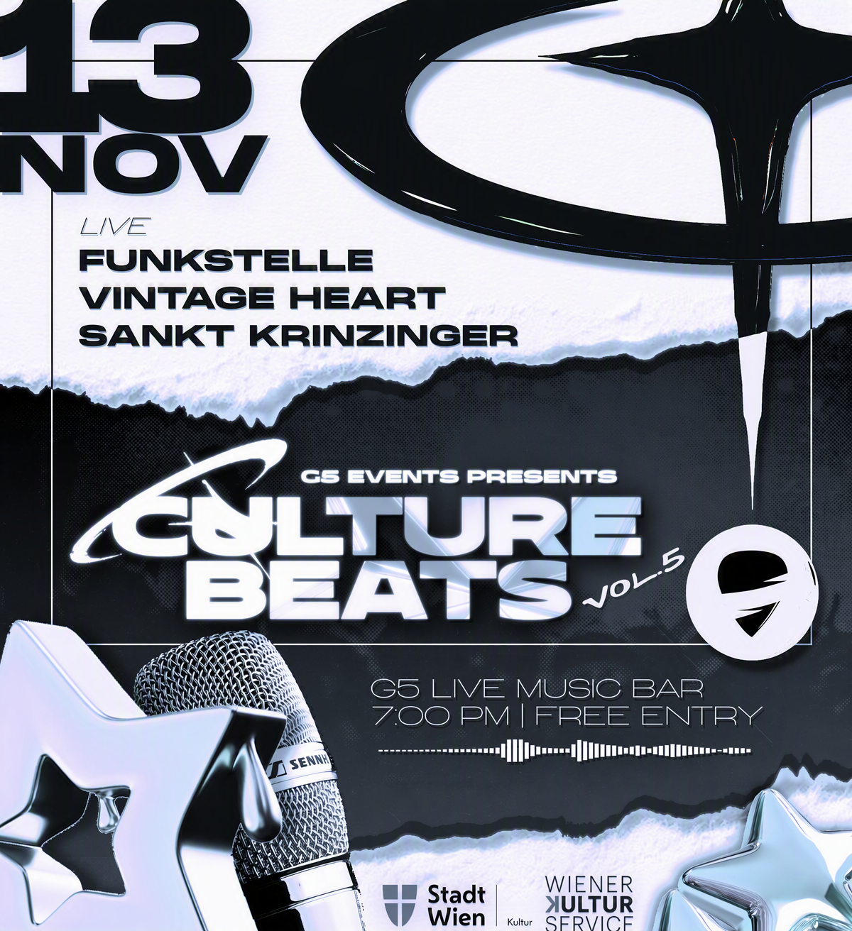 Culture Beats Nr.5 am 13. November 2026 @ G5 Live-Music-Bar.