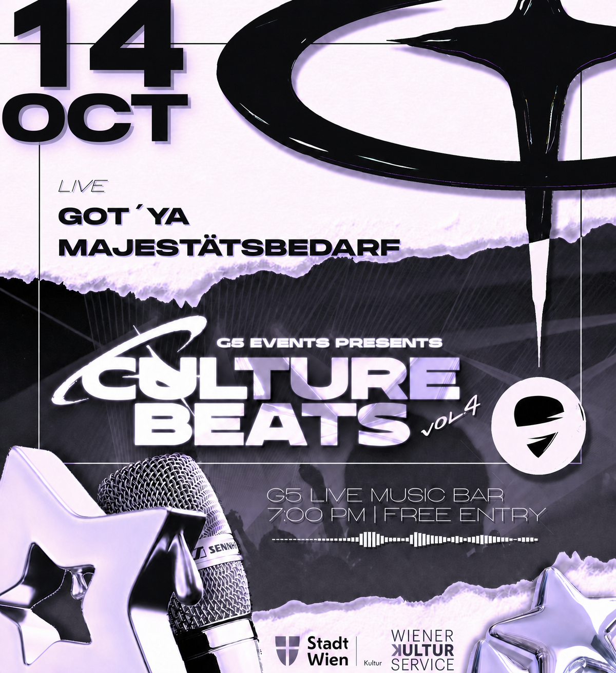 Culture Beats Nr.4 am 14. October 2026 @ G5 Live-Music-Bar.
