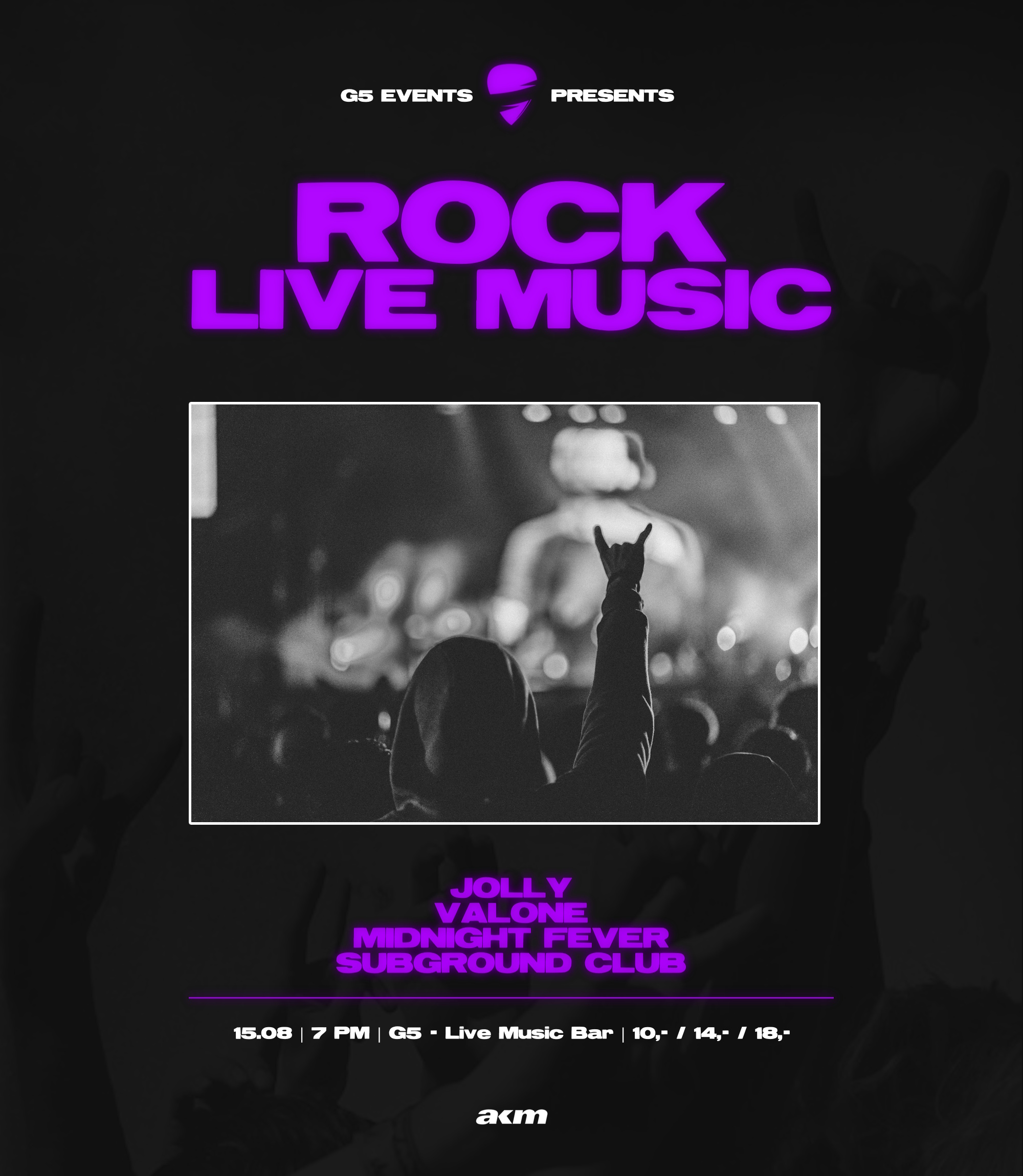 Rock Night @ G5 Bar am 15. August 2026 @ G5 Live-Music-Bar.