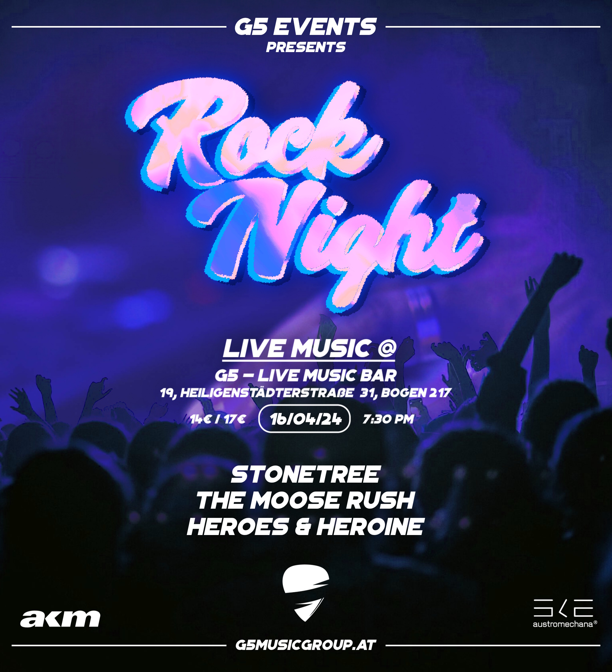 Rock Night am 16. April 2024 @ G5 Live-Music-Bar.