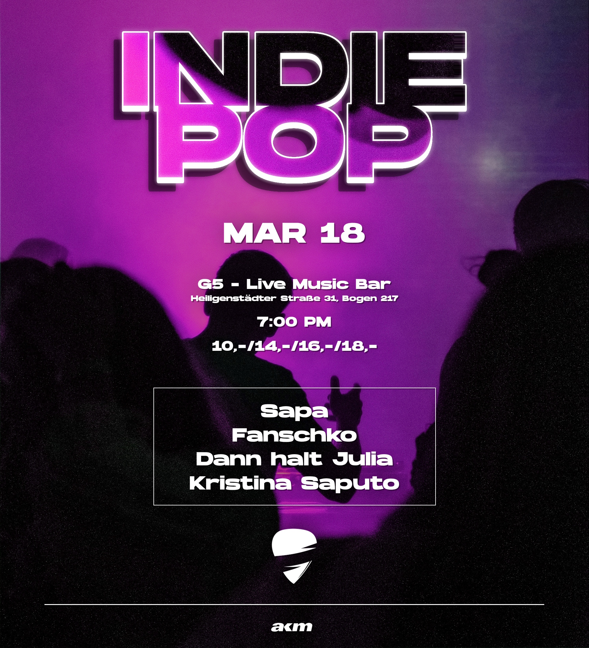 G5 - Indie Pop Night am 18. March 2026 @ G5 Live-Music-Bar.