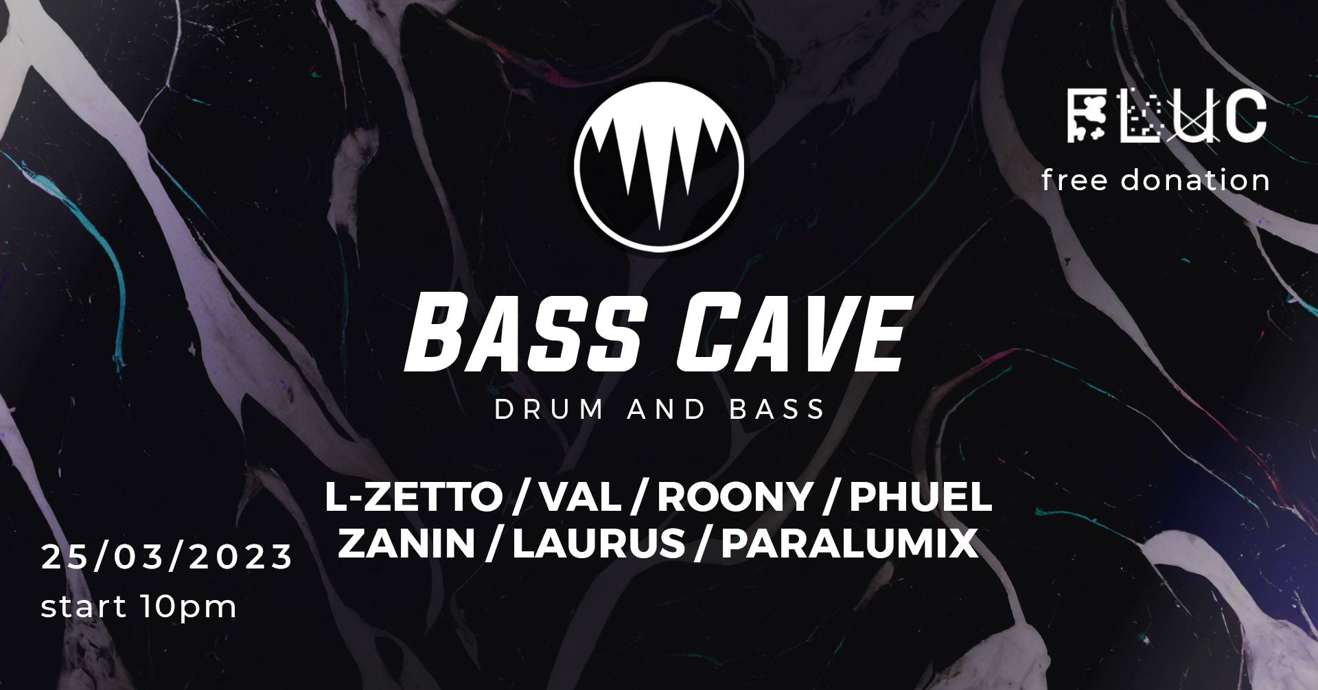 Bass Cave - Drum and Bass /w L-Zetto & Paralumix am 25. March 2023 @ Fluc.
