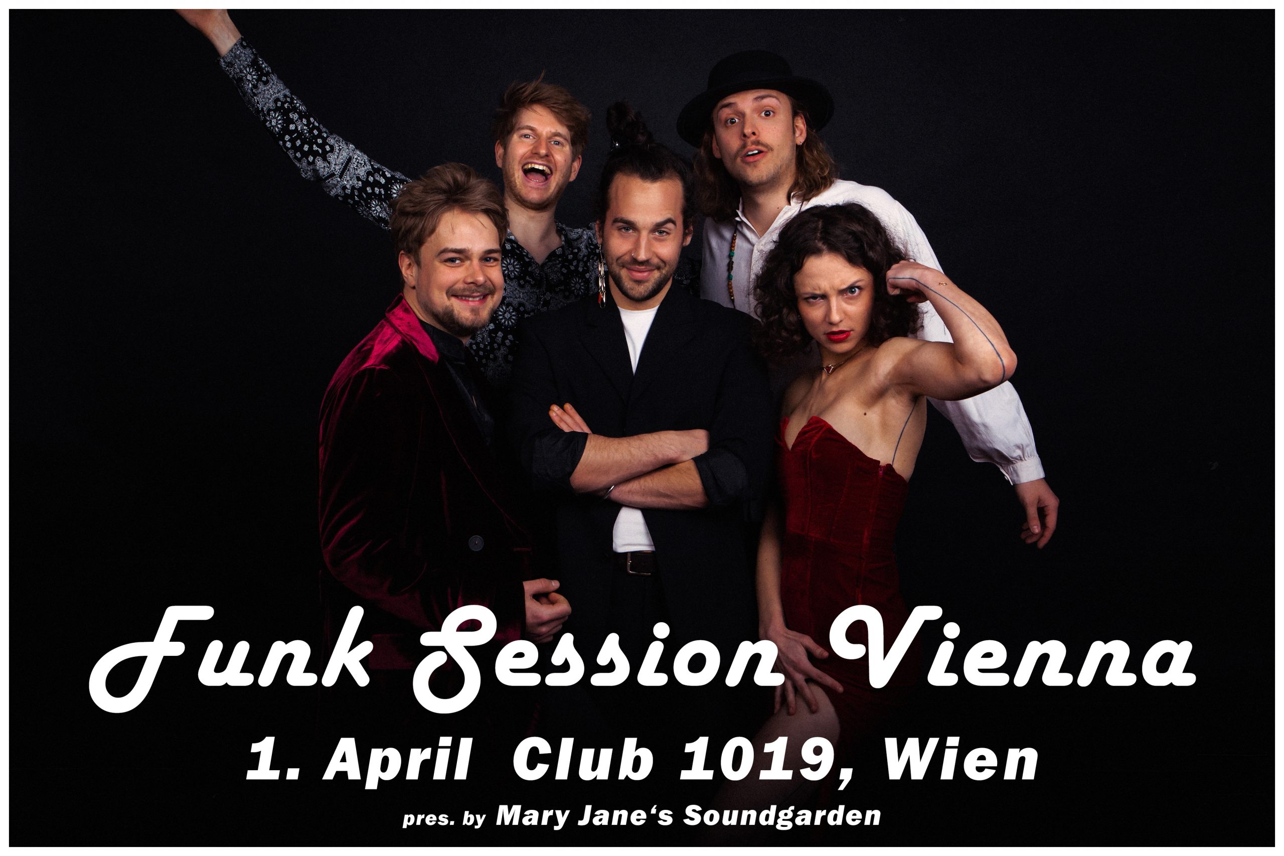 Funk Session Vienna: Mary Jane’s Soundgarden + Lukas Poellauer am 1. April 2022 @ 1019 Jazzclub.