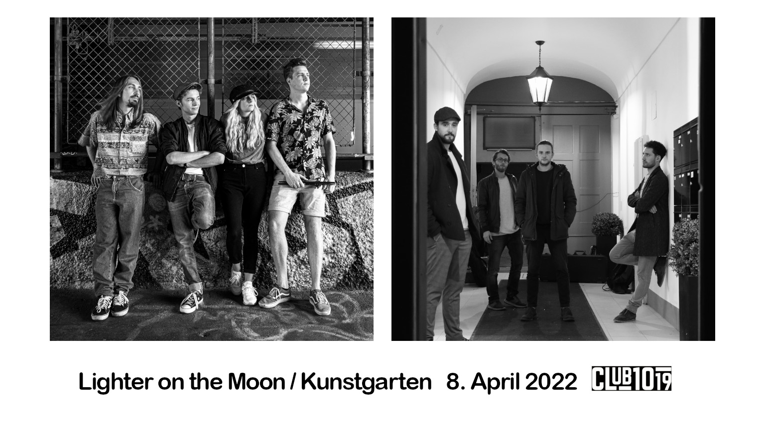 Lighter on the Moon + Kunstgarten am 8. April 2022 @ Club 1019.