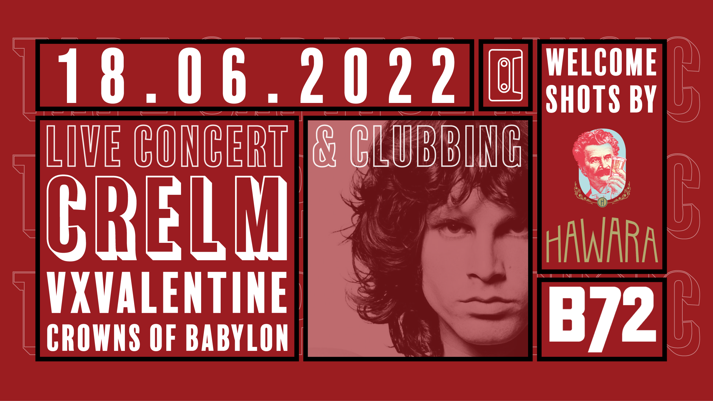 CRELM / VXVALENTINE / CROWNS OF BABYLON am 18. June 2022 @ B72.