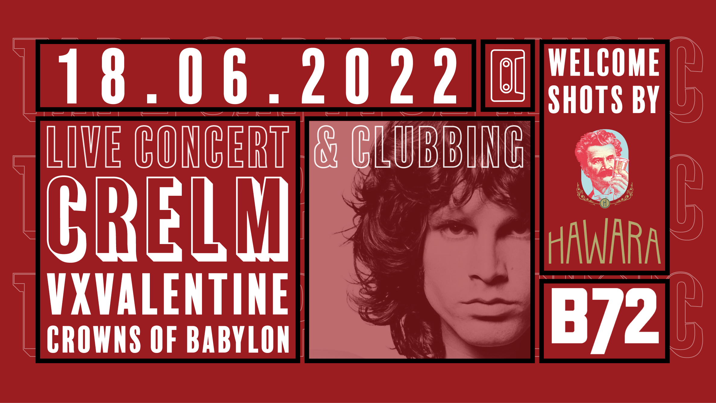 CRELM / VXVALENTINE / CROWNS OF BABYLON am 18. June 2022 @ B72. CRELM / VXVALENTINE / CROWNS OF BABYLON am 18. June 2022 @ B72.