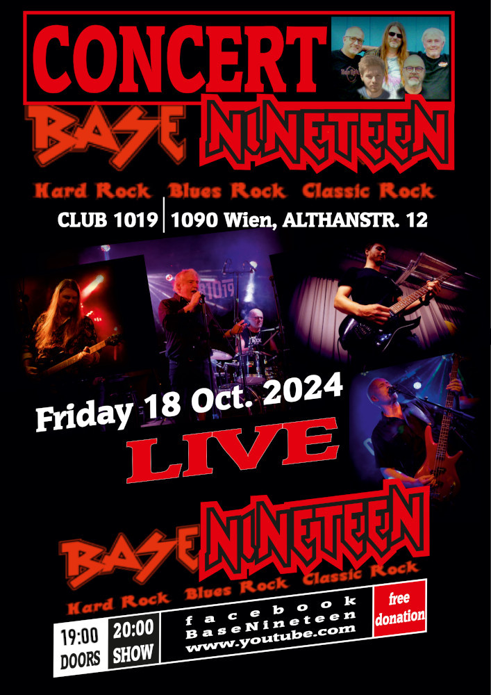 Base Nineteen am 18. October 2024 @ Club 1019. Base Nineteen am 18. October 2024 @ Club 1019.