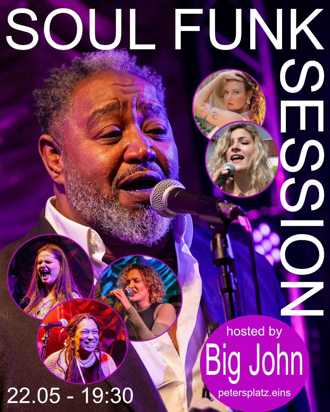 Soul Funk Session hosted by Big John am 22. May 2024 @ petersplatz.eins. Soul Funk Session hosted by Big John am 22. May 2024 @ petersplatz.eins.
