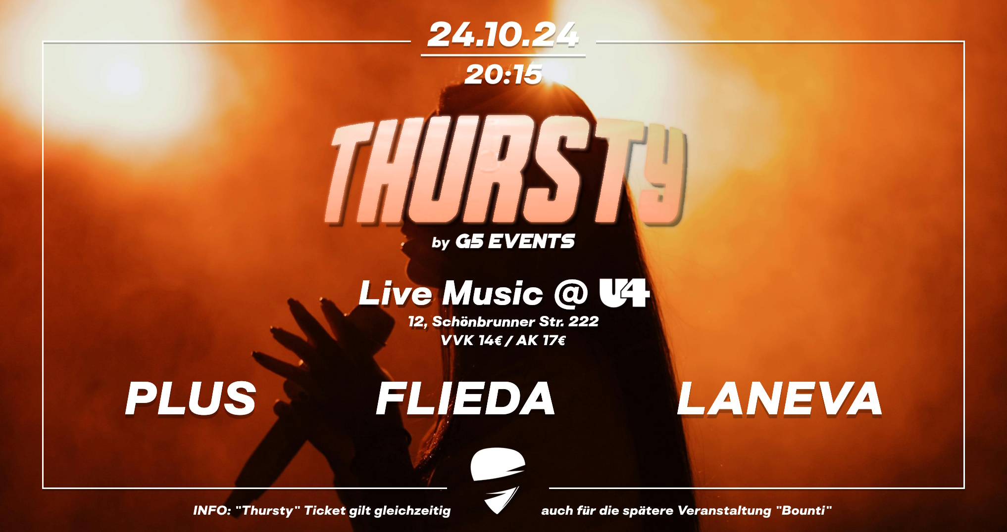 Thursty @ U4 am 24. October 2024 @ U4. Thursty @ U4 am 24. October 2024 @ U4.