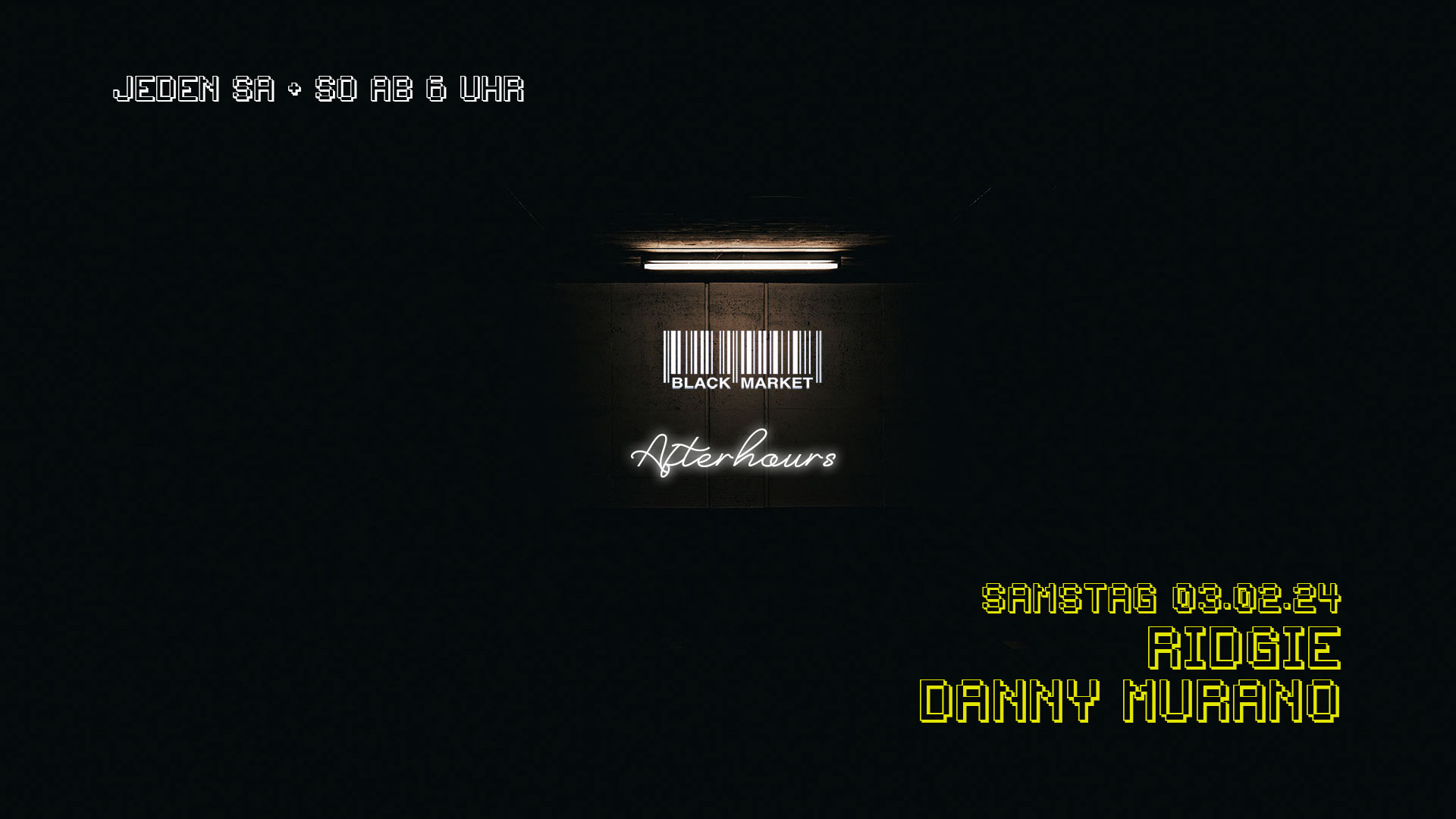 AFTERHOUR mit RIDGIE & DANNY MURANO am 3. February 2024 @ Black Market. AFTERHOUR mit RIDGIE & DANNY MURANO am 3. February 2024 @ Black Market.