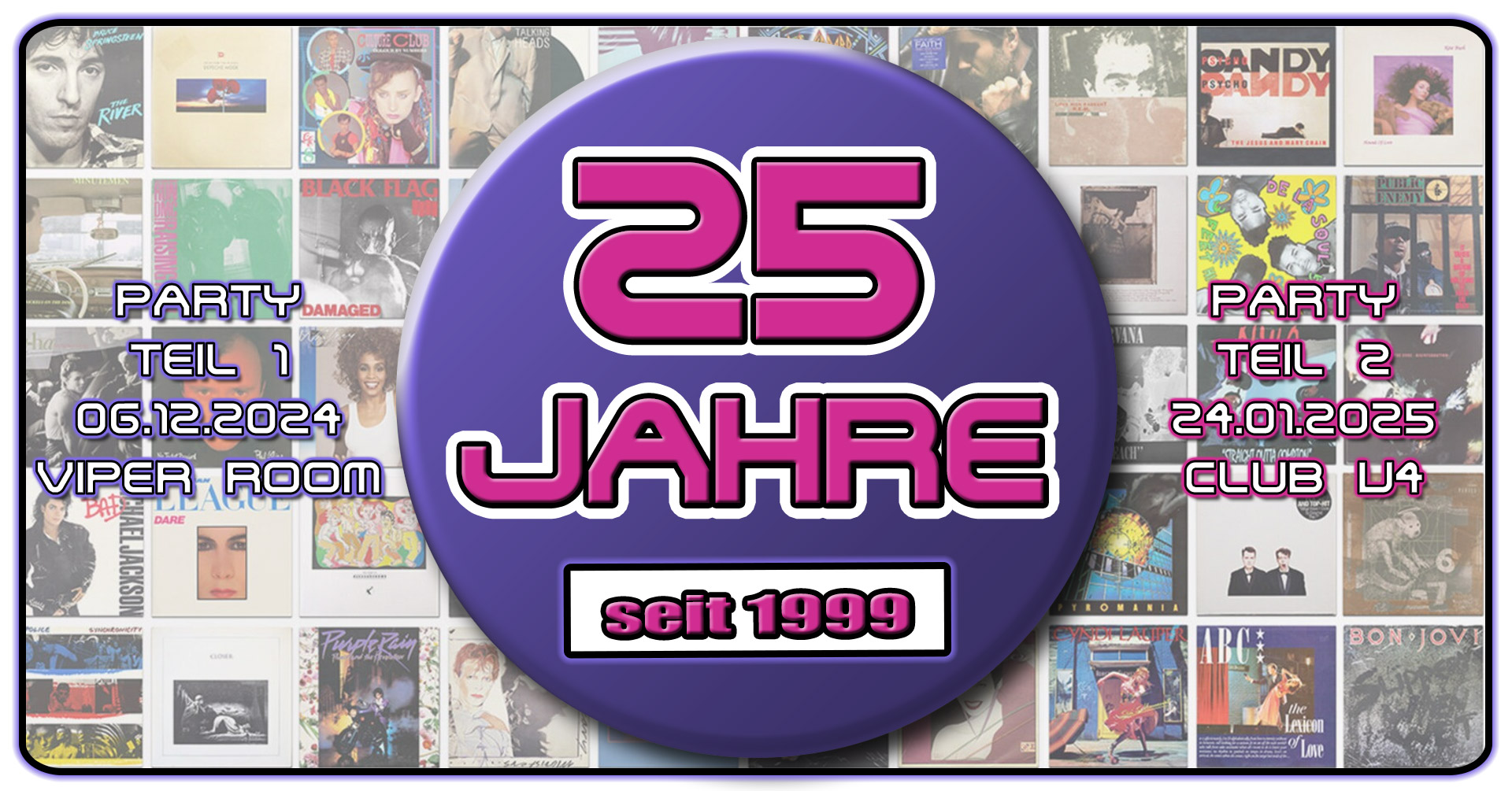 25 Jahre 80er-Zone am 6. December 2024 @ Viper Room. 25 Jahre 80er-Zone am 6. December 2024 @ Viper Room.