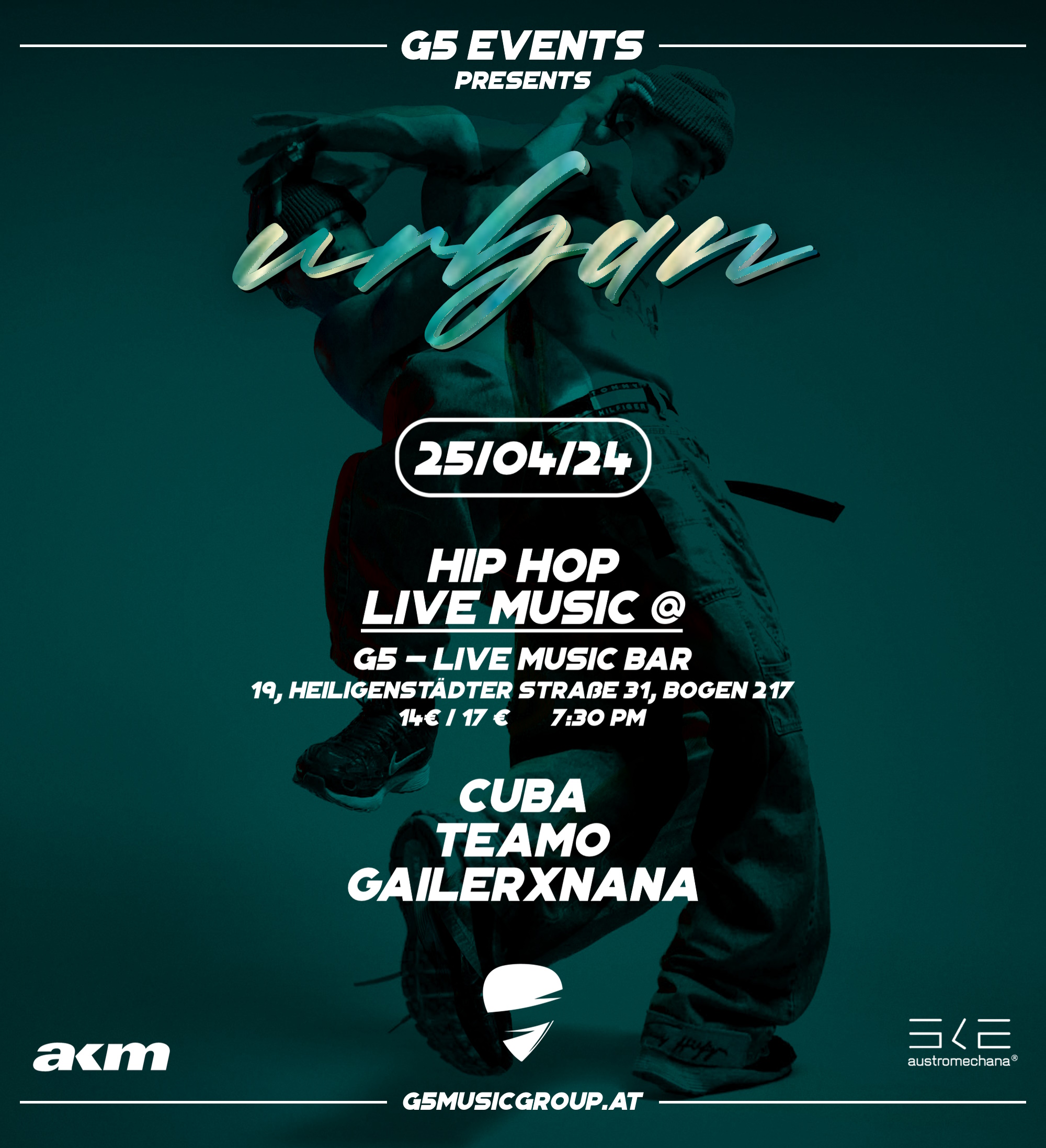 Urban - Hip Hop am 25. April 2024 @ G5 Live-Music-Bar.