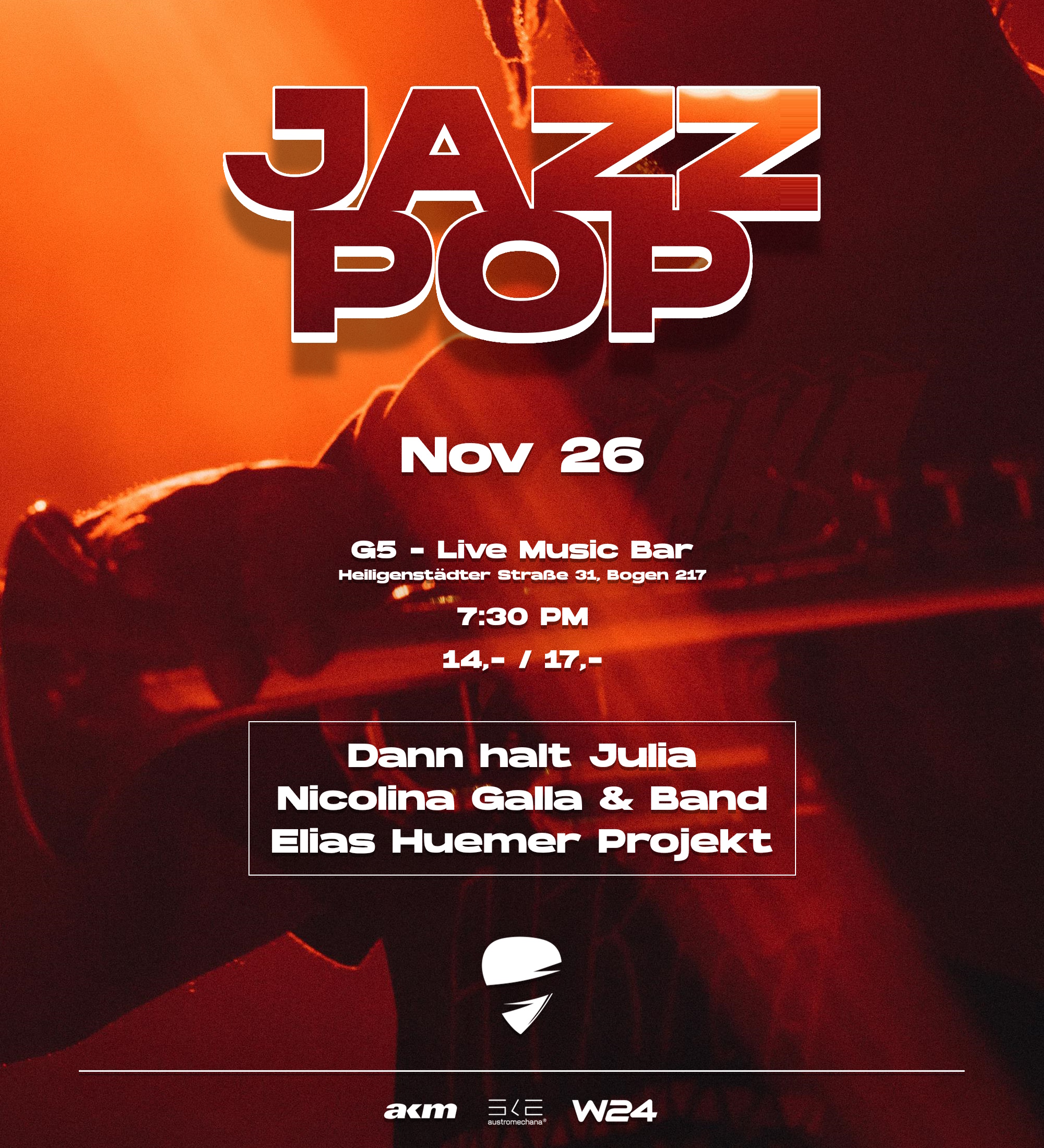 G5 Jazz / Pop Night am 26. November 2024 @ G5 Live-Music-Bar. G5 Jazz / Pop Night am 26. November 2024 @ G5 Live-Music-Bar.