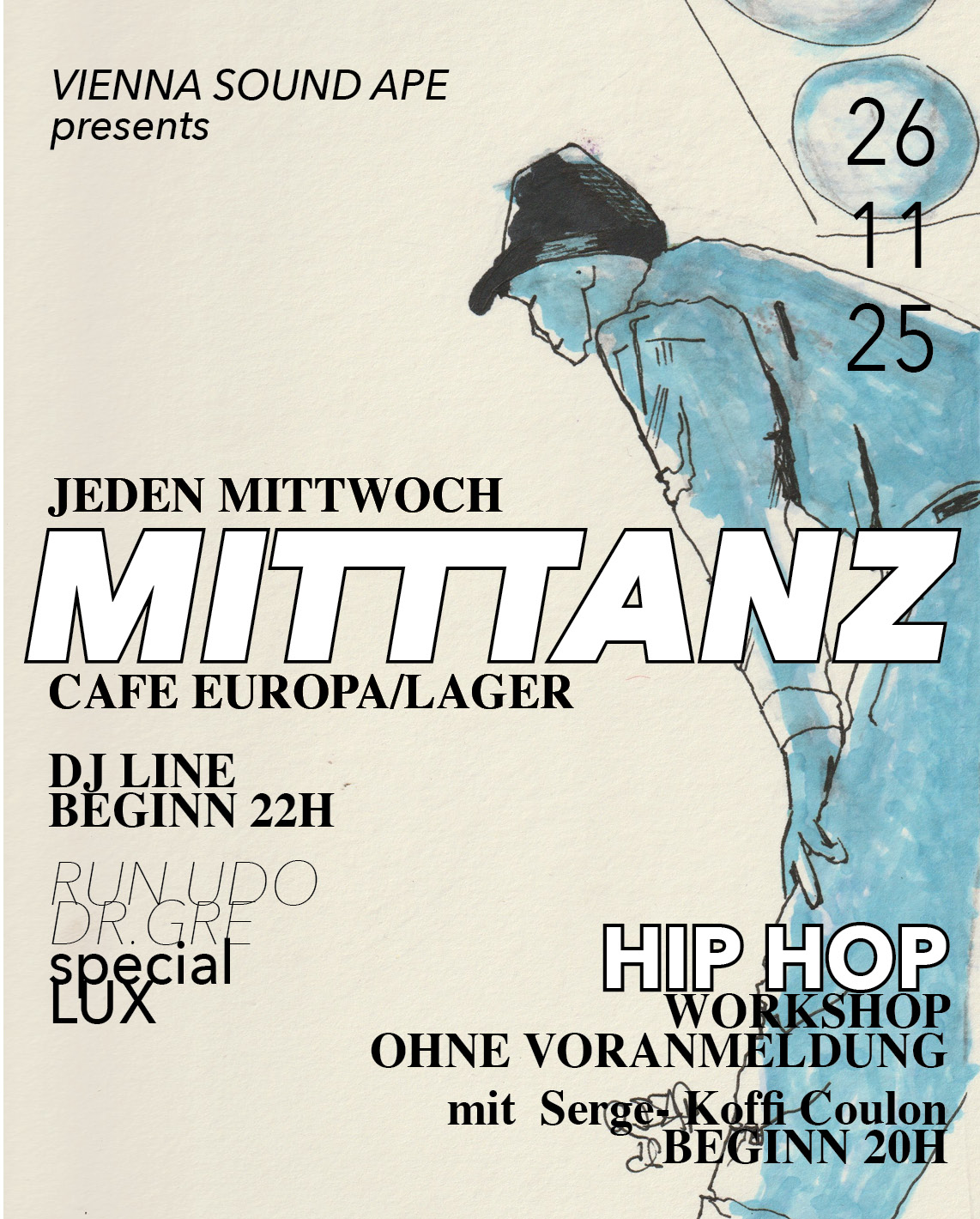 mitttanz am 26. November 2025 @ Cafe Europa.